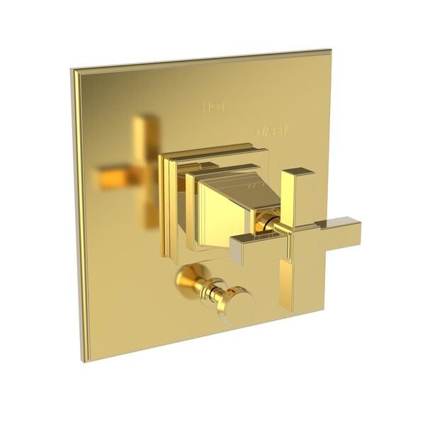 Newport Brass Balanced Tub & Shower Diverter Plate W/ Handle in Polished Gold, Pvd 5-3152BP-24 - main